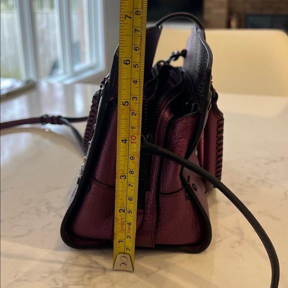 Coach Metallic Plum Star-Studded Mercer Satchel - Picture 12 of 12